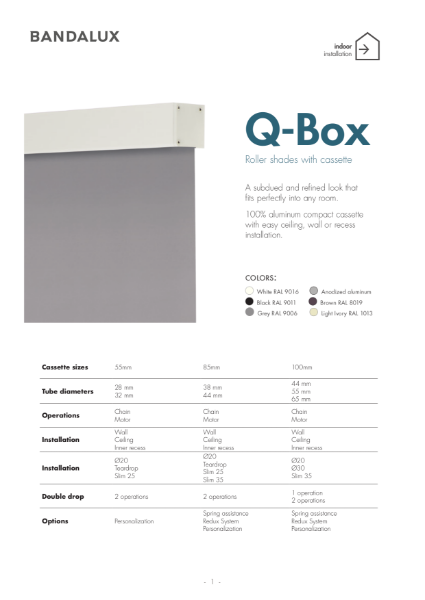 Q-BOX Roller Blinds