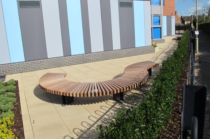 Curved seating enhances school extension project