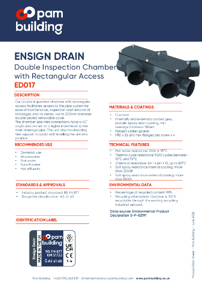 ED017 - Double Rectangular Access Chamber