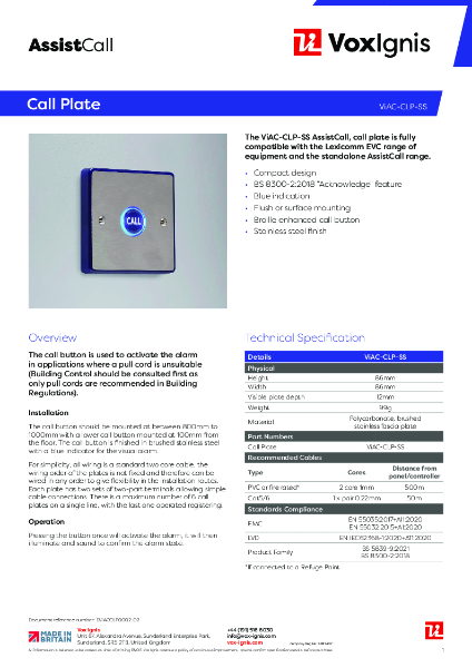 ViAC-CLP-SS Datasheet