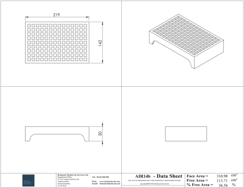 Air 14b Air Brick Datasheet