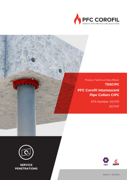 PFC Corofil Intumescent Pipe Collars CIPC - Datasheet
