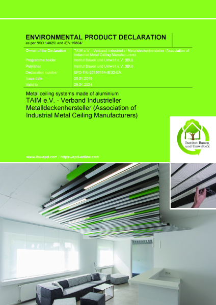 Metal ceiling systems made of aluminium