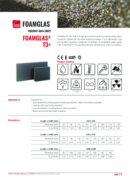 PDS_FOAMGLAS® Slab T3+