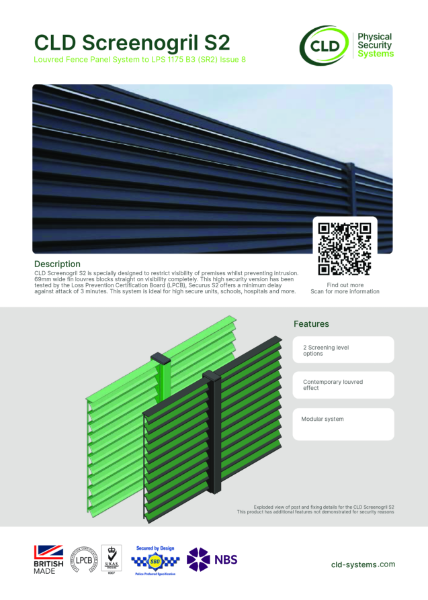 CLD Screenogril S2 – Product Data Sheet