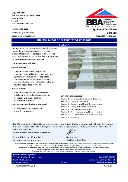 BBA Agrément Certificate