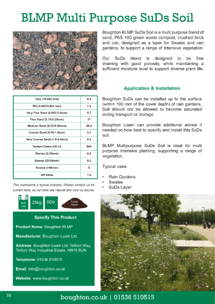 BLMP Multi-Purpose SuDs Soil Spec sheet