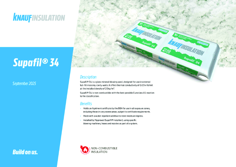 Knauf Insulation Supafil® 34 - Product Datasheet