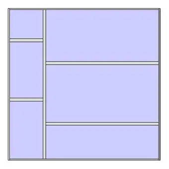 Enhetligt fasadsystem med 6 paneler (2x3) 