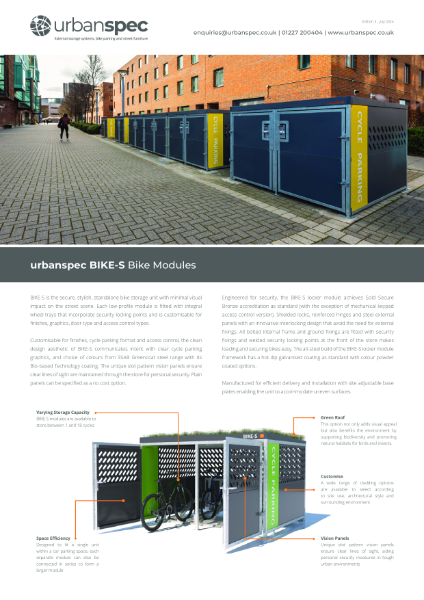 Bike- SL4 Locker Type Bike Module  Data sheet