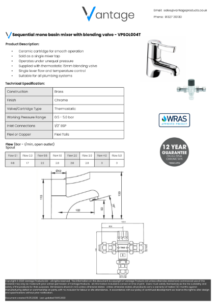 Product Data Sheet - VPSOL004T