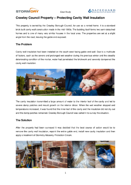 Stormdry Masonry Cream - Crawley Council Property