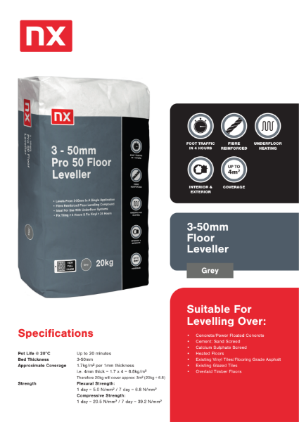 NX 3-50mm Floor Leveller TDS