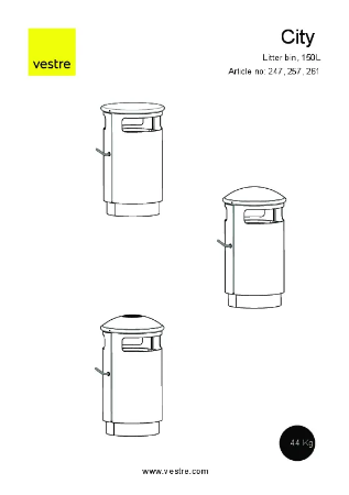 City Litter Bin - 261