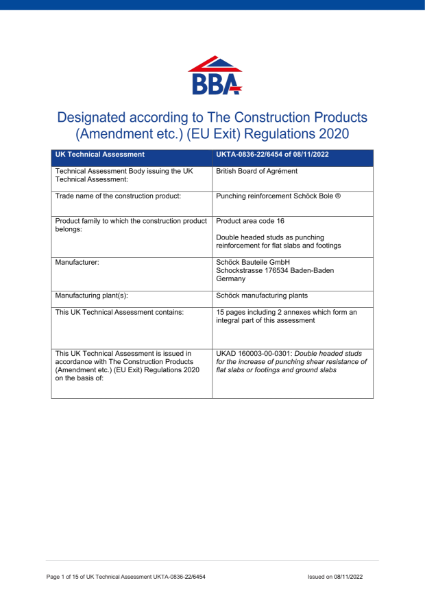 UK Technical Assessment (UKTA)