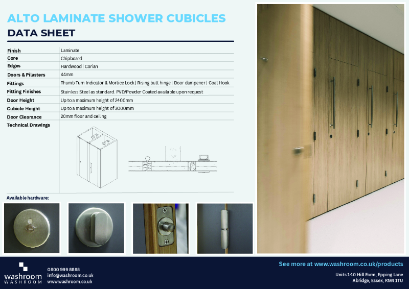 Alto Laminate Shower Cubicles