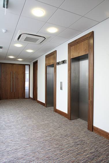 Forza fire doors and screens suited with Forza veneer panels at Royalty House, Watford