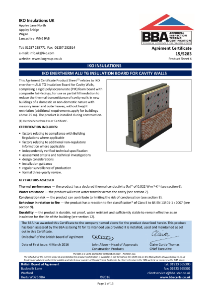 Certificate: 15/5283