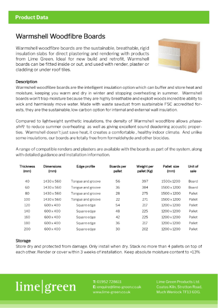 Warmshell Woodifbre TDS