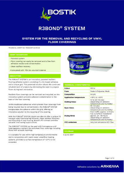 Bostik R3BOND® – Technical Data Sheet