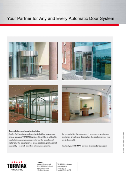 TORMAX Curved Sliding Automatic Door System