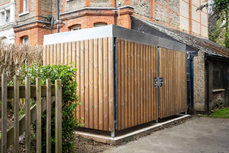 Wood Bike Shelter