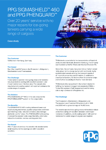 Chemical/Oil Tanker Coating - Sigmashield Case Study