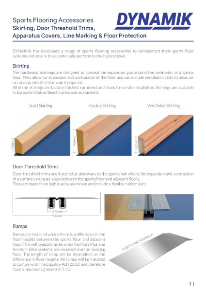 DYNAMIK - Sports Flooring Accessories