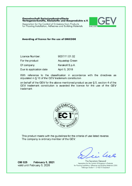 Aquastop Green - EC1 Plus