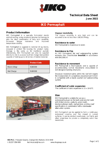 Technical Data Sheet (TDS) - IKO Permaphalt