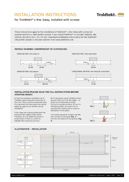 v-line 2 way installation instructions