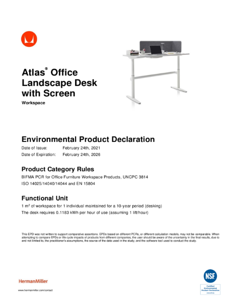 Atlas - Environmental Product Declaration