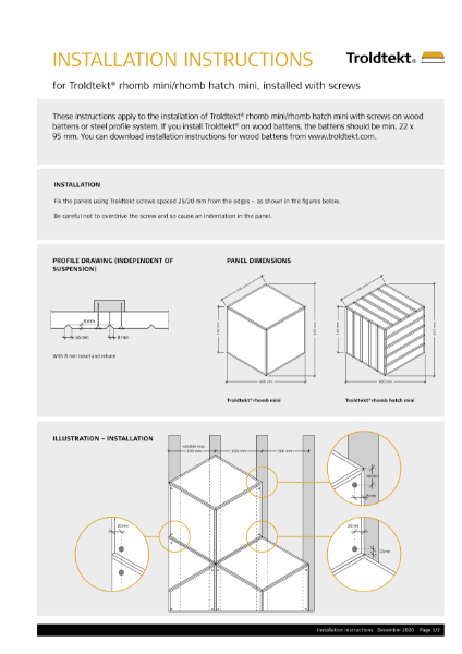 Rhombe mini installation instructions