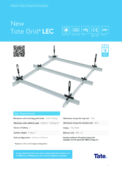 Tate Grid+ LEC - Product Data Sheet