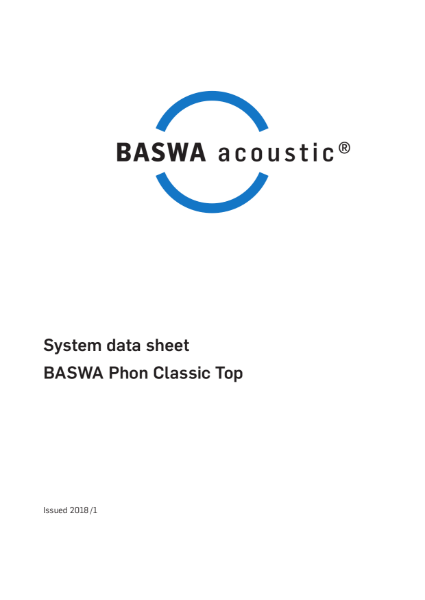 BASWA Phon Classic Top - acoustic plaster ceiling system