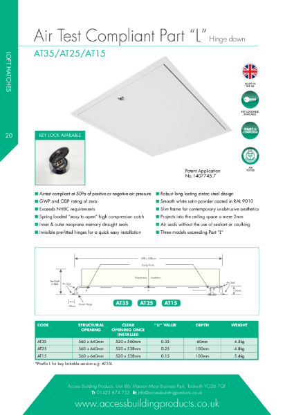 AT Loft Hatch Range Datasheet