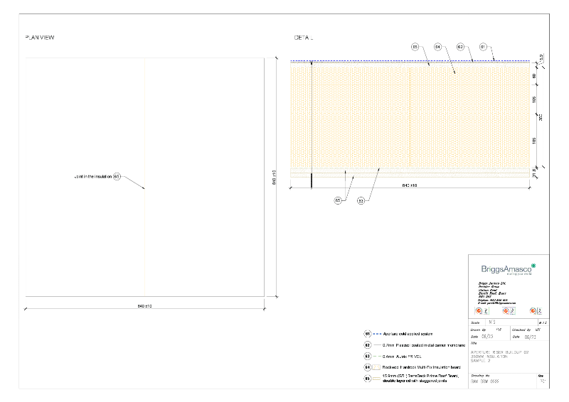 BAM-DRW-0202 --- Aperture Riser Buildup 02 - 350MM Insulation Sample 2