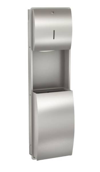 Combination Paper Towel Dispenser and Waste Bin - STRX602E