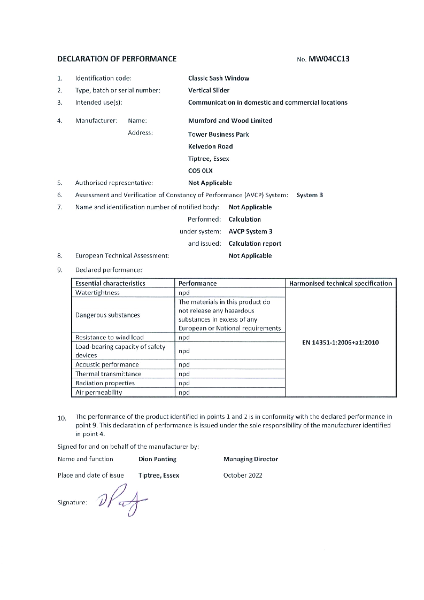 DOP Classic Sash Window