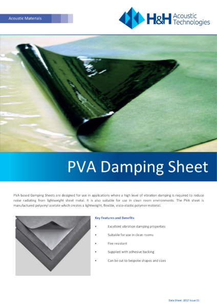 Acoustic PVA Damping sheet