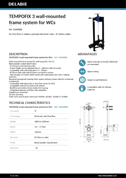 TEMPOFIX3 frame system Technical Data Sheet - 564060DE