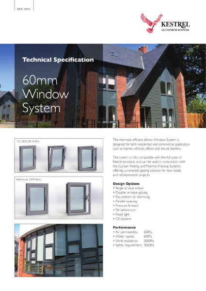 Datasheet Kestrel 60mm Window System