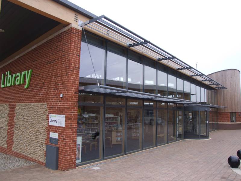 Aluminium Eaves System at Wymondham Library, Norfolk