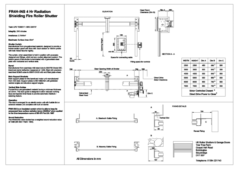 FR-INS4H Drawings Datasheet