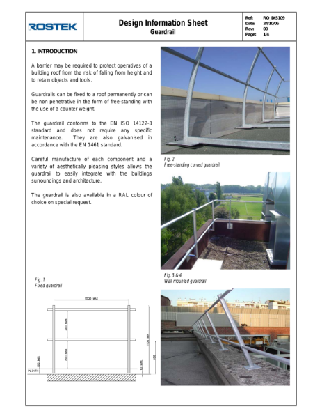 Design Information Sheet - Guardrail