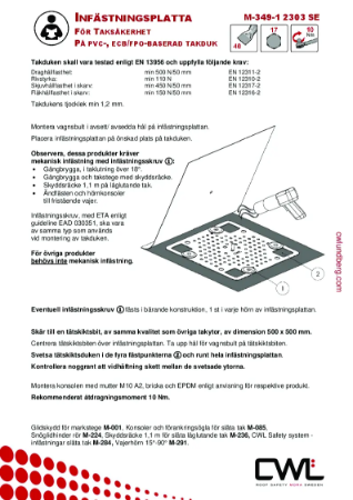M-356SE.pdf – Monteringsanvisningar infästningsplatta