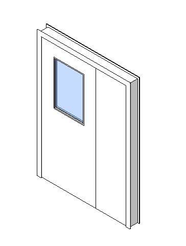 Internal Uneven Door, Vision Panel Style VP06