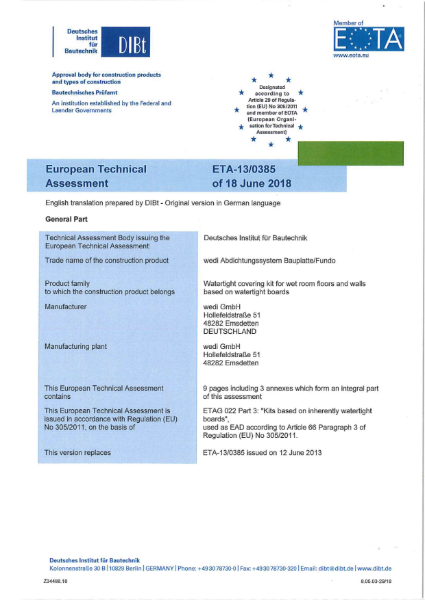 European Technical Approval (ETA)