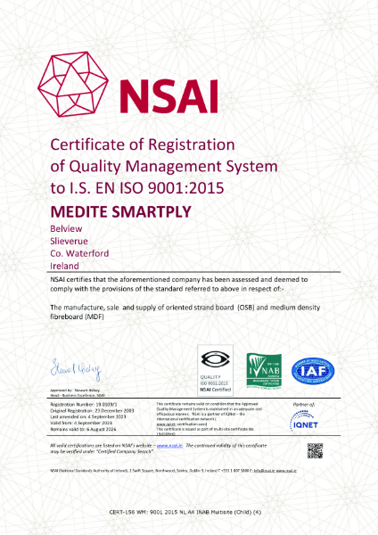 MEDITE SMARTPLY - ISO 9001
