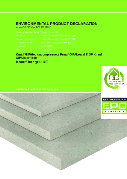 Knauf GIFAfloor Hugo EPD